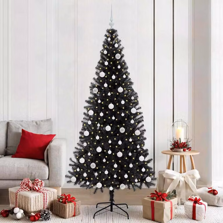 Maison Exclusive - Albero di Natale nero, 210 cm, in PVC