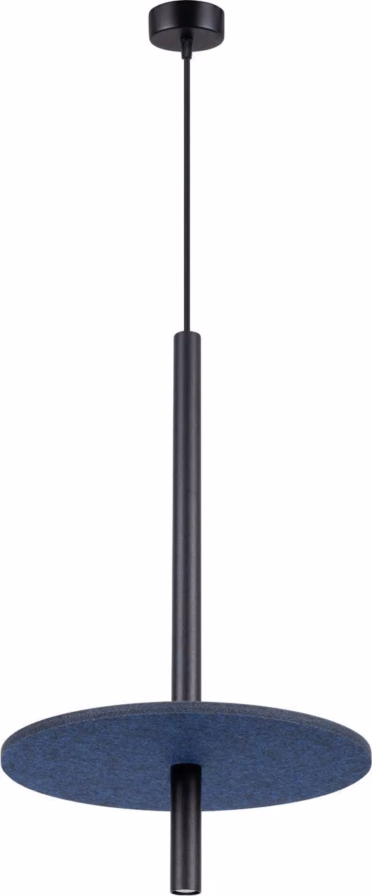 Lampada a sospensione FELTRO 1 nero/navy 1xG9 8W feltro/acciaio 126x30x30cm Sollux Lighting