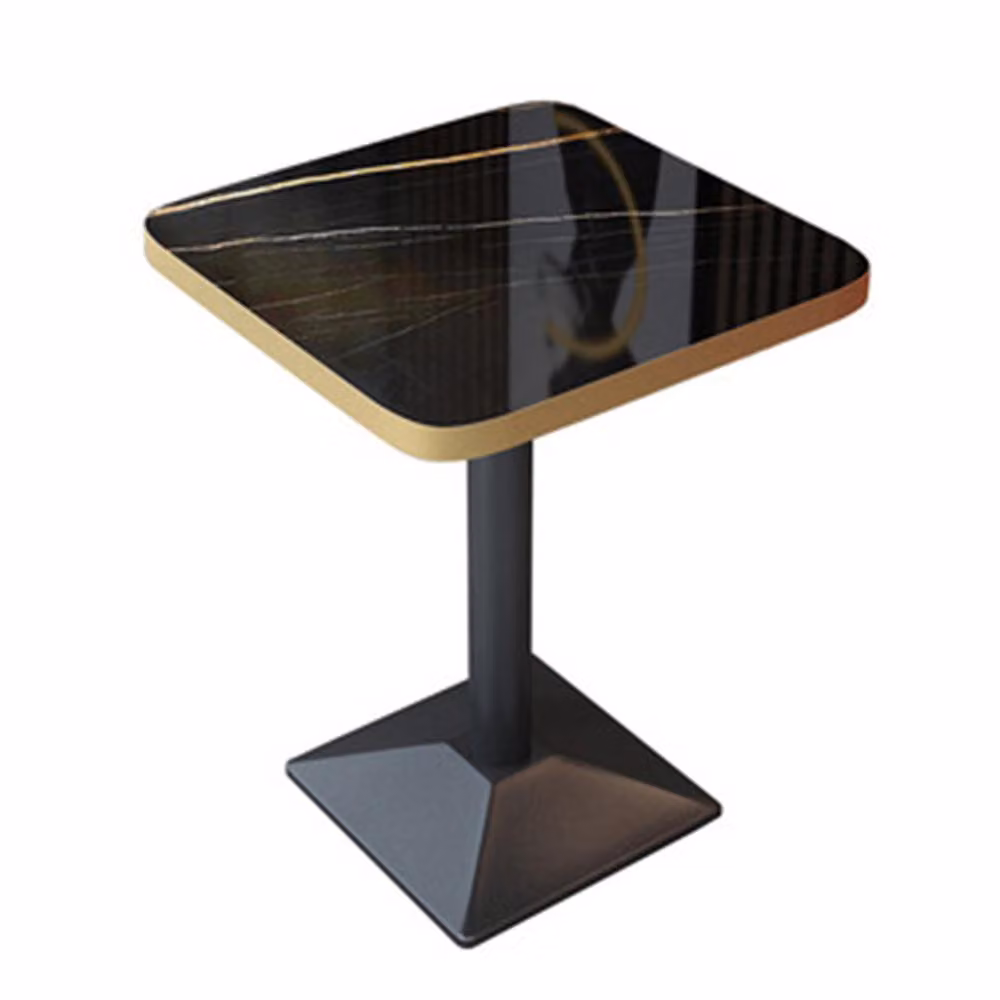 360Home Arredamento per la ristorazione Bar Caffè Ristoranti Arredamento per hotel Tavolo Tavolo da bistrot JBHT Nero oro 60*60*75cm