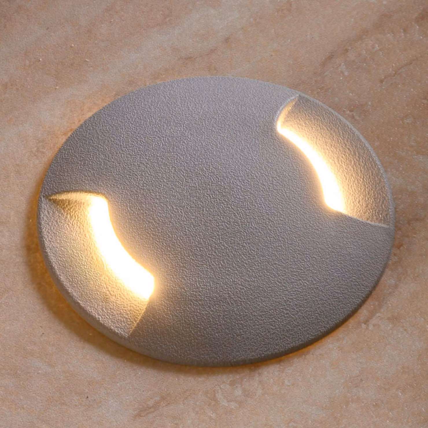 Fumagalli Lampada da incasso a pavimento LED Ceci 120-2L grigio CCT CECI, Alluminio / Grigio / Zincato, Plastica, Moderno, Faretto da incasso da terra