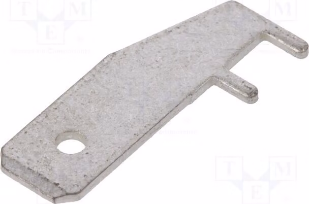 Connettore a montaggio traversa, maschio, piatto, 0,8 mm, 6,3 mm, lunghezza: 20 mm, codice: 61-1624-11/0031 - Per saldatura