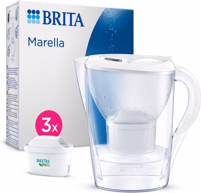 Caraffa filtrante Brita Marella con 3 filtri Maxtra Pro All in 1, capacità 2,4 l