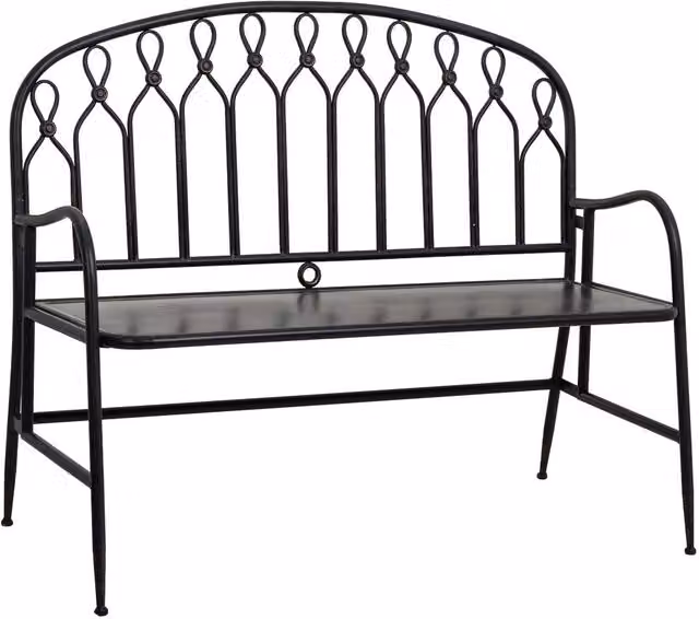 Sgabello in metallo nero 118x56x98h
