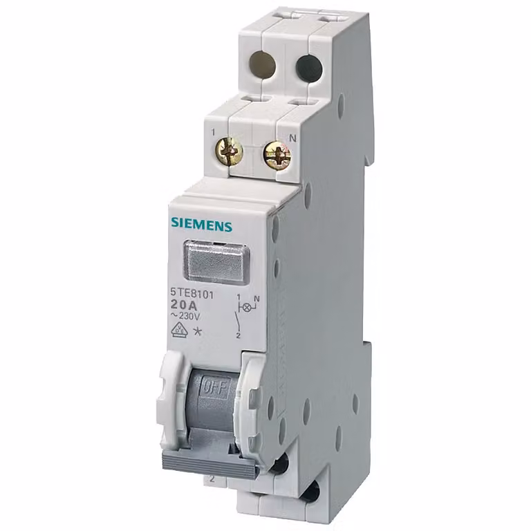 Interruttore di comando Siemens 20 A, 3 poli, 1 spia, 230 V, 5TE8103