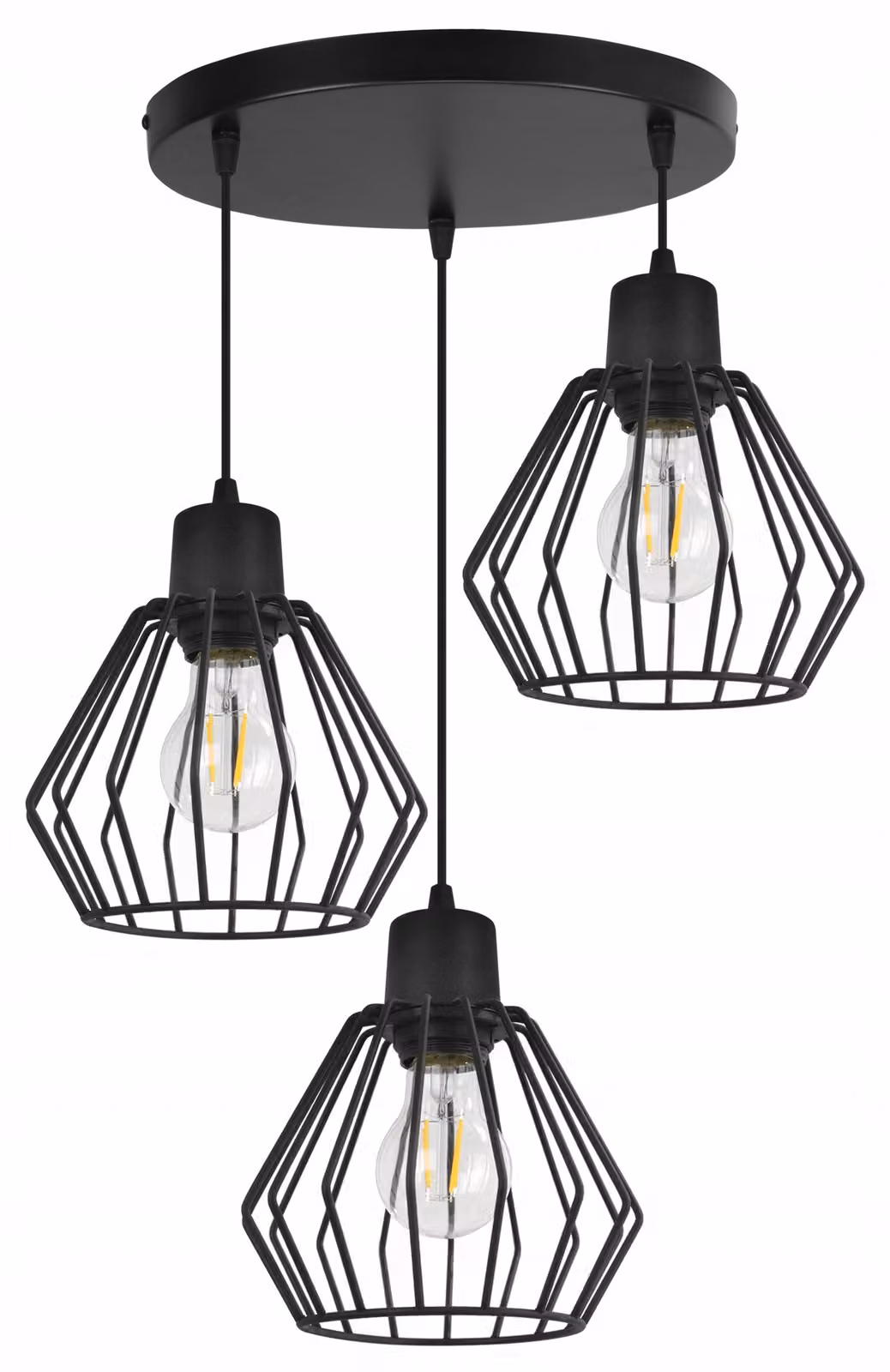 Lampada a sospensione, lampadario da soffitto, paralume in filo metallico, LED