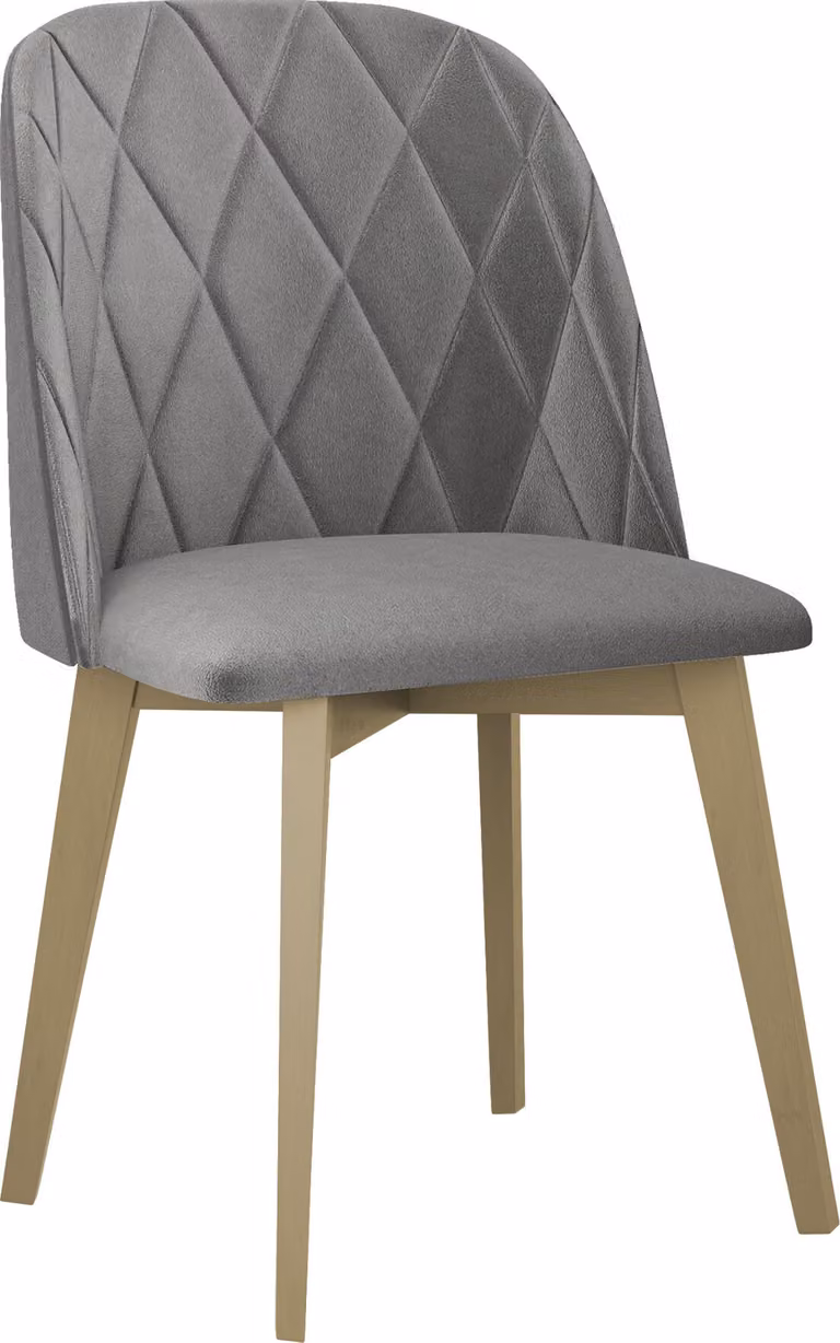 Sedia da pranzo imbottita AFTON 6 - rovere sonoma / grigio chiaro