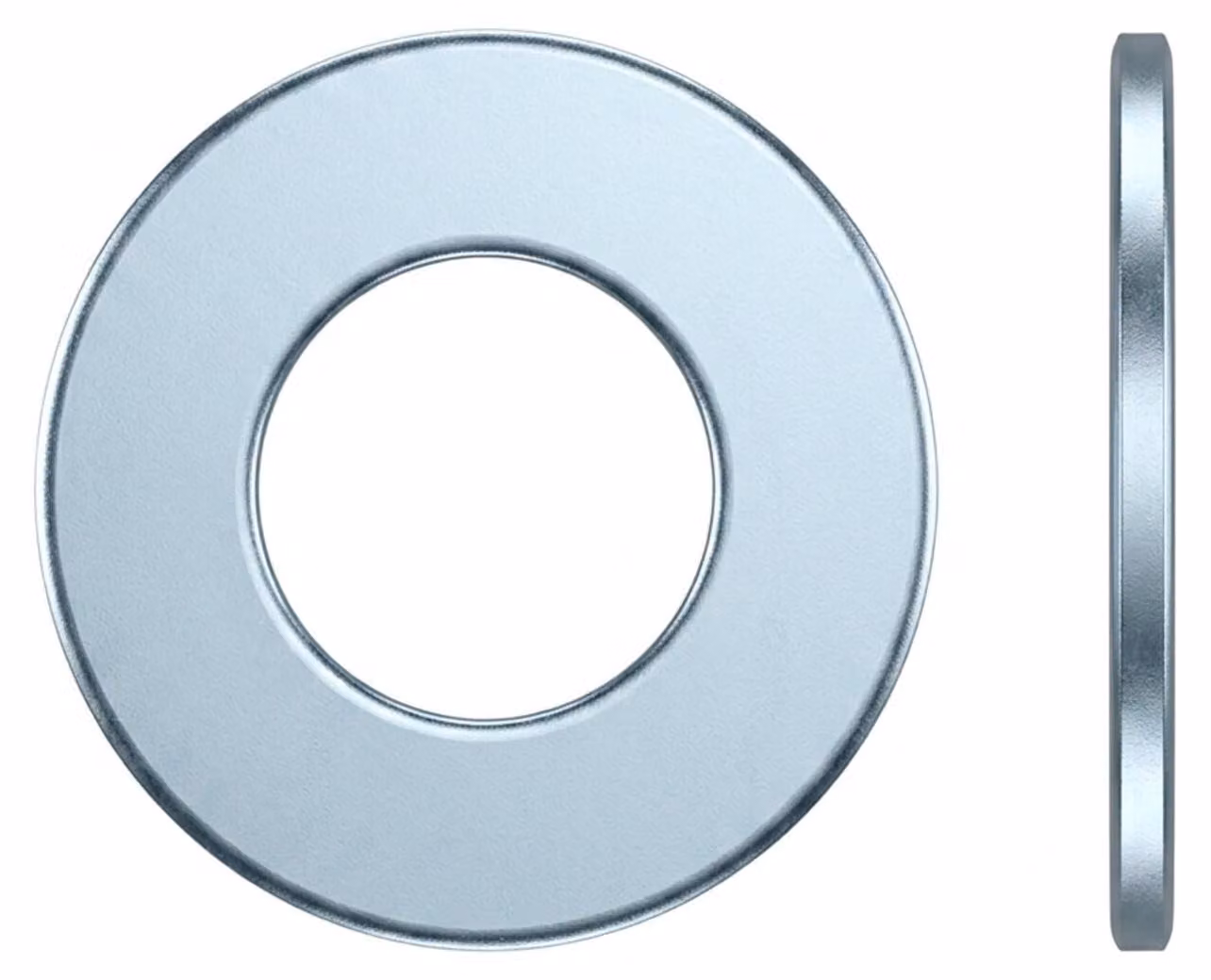 ISO 7091 Disco piatto in acciaio 30 mm senza smusso 100 pz