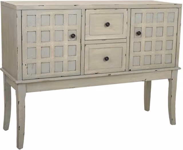 Mobile da ingresso in legno verde 108x36x82h