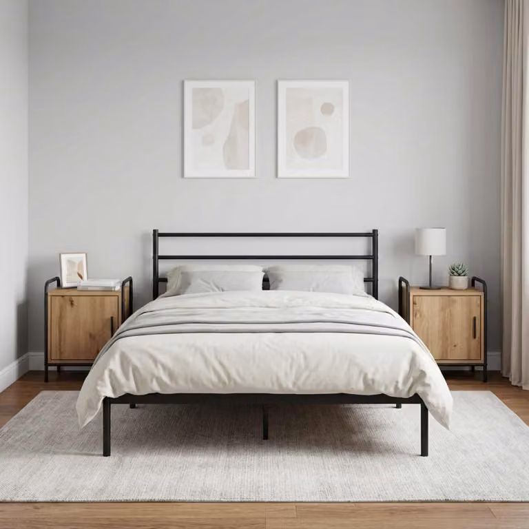 vidaXL Armadio da Notte 2 pz Rovere Artigianale 40 x 30 x 50 cm