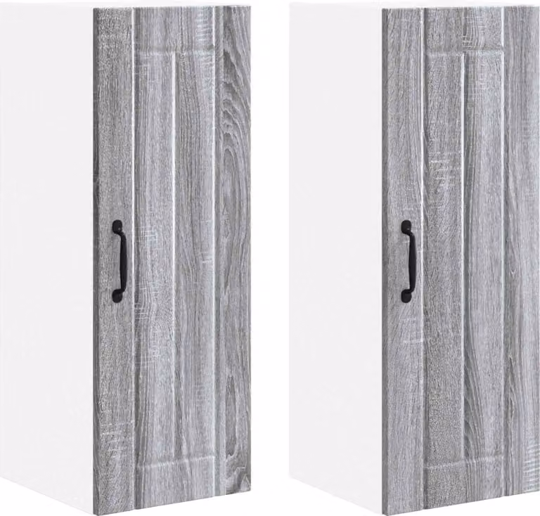 Armadietto a muro LUCCA 2 pcs Grigio Sonoma 30 x 31 x 80 cm