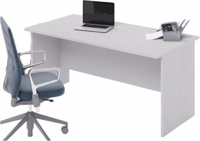Scrivania da ufficio moderna IPERBRIKO colore bianco L: 160 cm, P: 80 cm, H: 74 cm