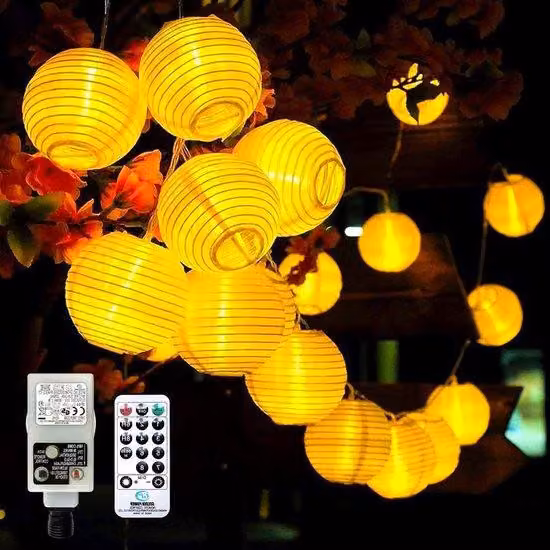 Ghirlanda luminosa da 5 m con 20 LED, timer e telecomando, decorazione per interni ed esterni, atmosfera natalizia calda