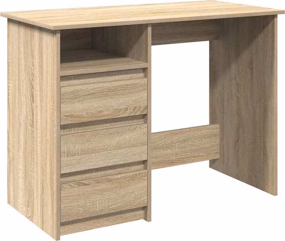Scrivania Rovere Sonoma 102x50x75 cm in Legno Multistrato