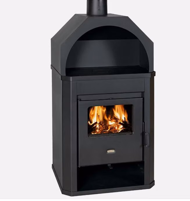 PRITY D, Stufa a legna con parte superiore arcuata, 17,8 kW, Classe A, Ø 130 mm