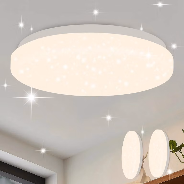 ZMH Plafoniera a led 2pcs cielo stellato moderna piccola rotonda 15W 4000K 21cm bianco neutro per camera da letto scala cucina soggiorno ufficio corridoio