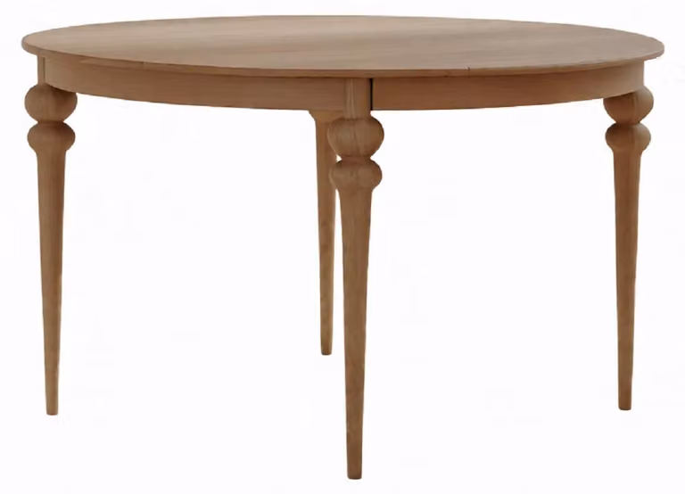 Elegante tavolo da cucina rotondo, tavolo da pranzo marrone chiaro, mobili in legno