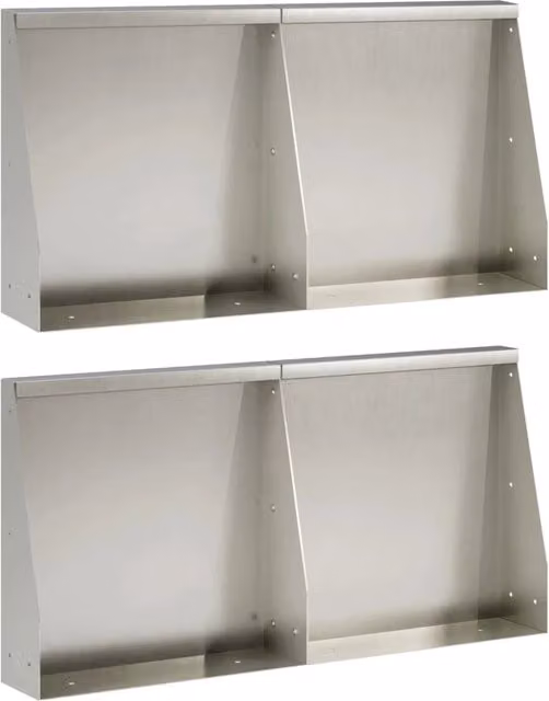 Muro di contenimento 4 pz 40 x 12 x 40 cm Acciaio Inox Argento 3449062
