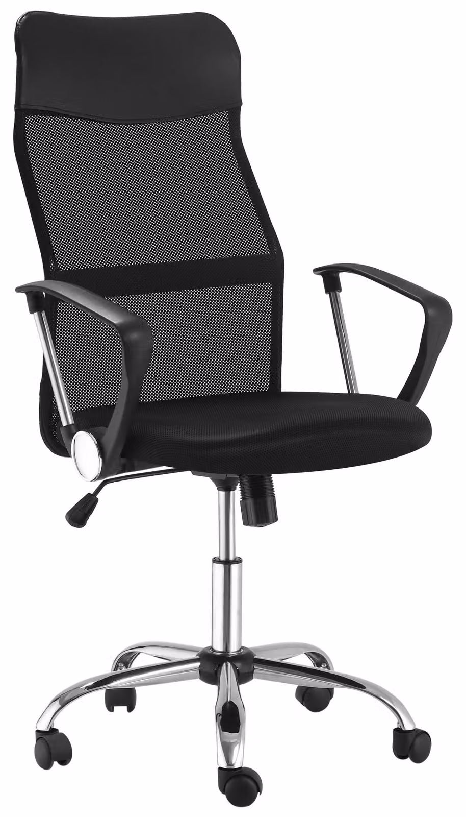 HOMCOM Sedia da ufficio girevole con funzione oscillante, sedia da gaming in schiuma e rete