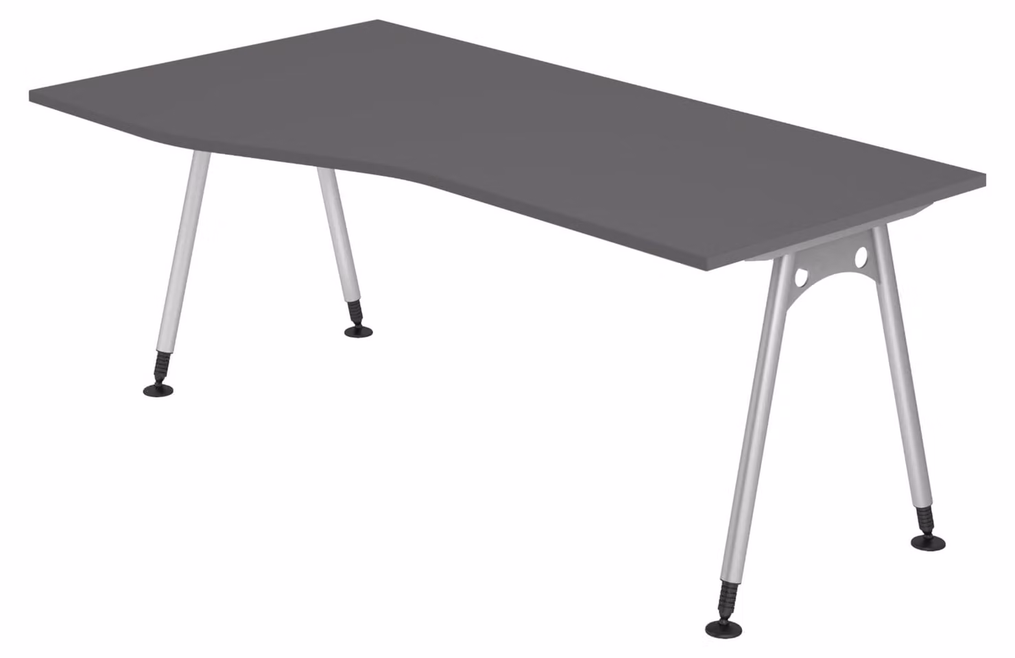 Scrivania bümö Serie A - Decorazione: grafite, dimensioni: 180 x 100 cm