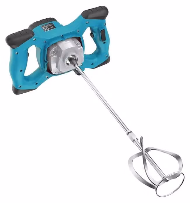 Miscelatore elettrico portatile per calcestruzzo - Miscelatore per cemento e vernici - 2100 W - 6 velocità - Portatile - Pale rimovibili