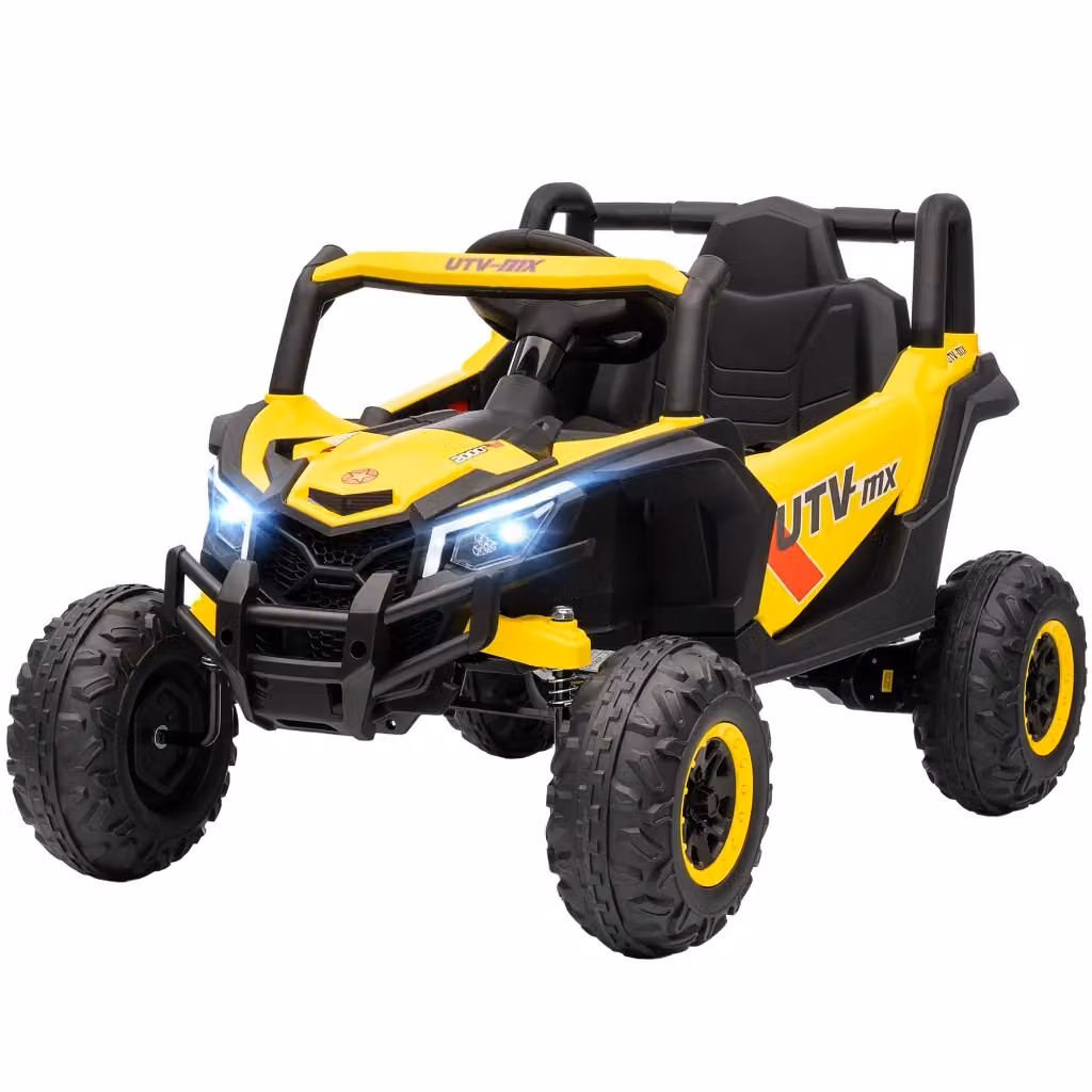 Veicolo elettrico UTV Zephmum per bambini con batteria ricaricabile, giallo, L/P/H: 96 x 61 x 56 cm – 2