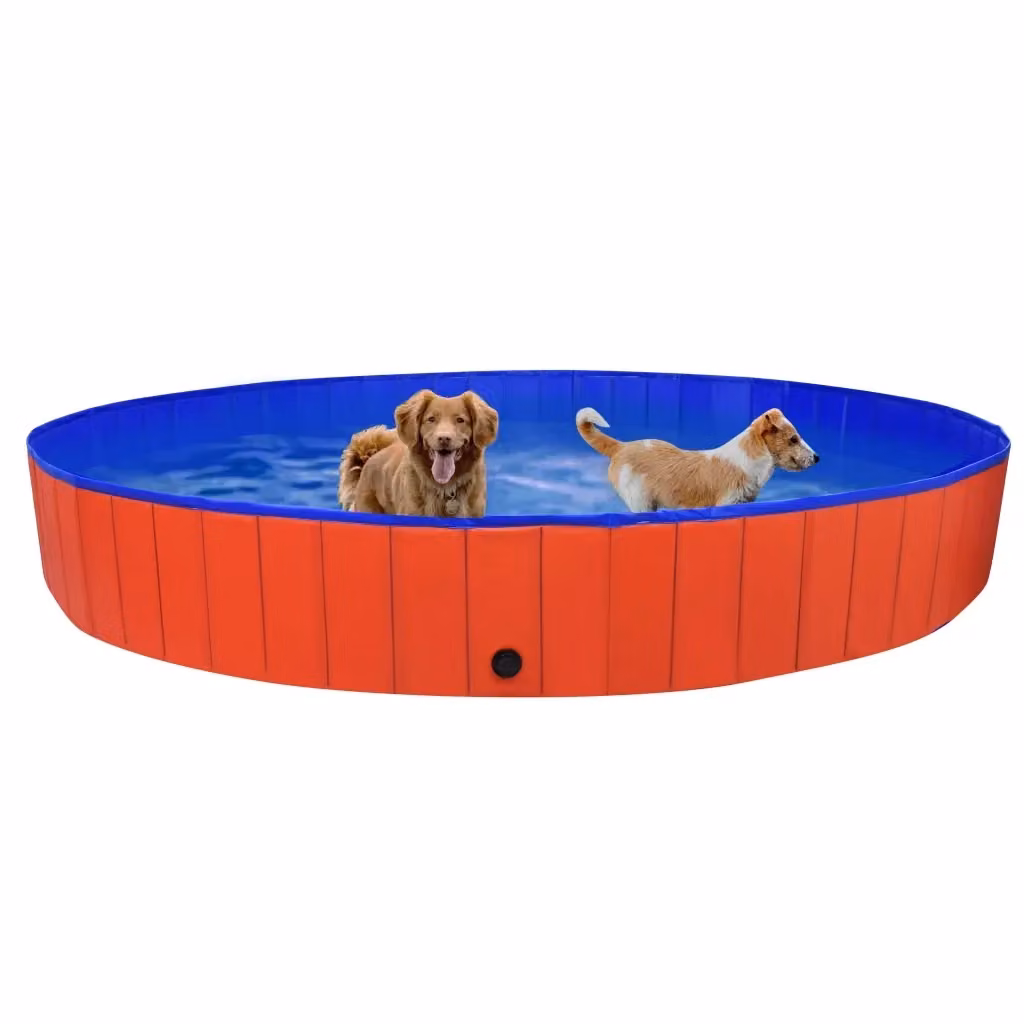 Piscina pieghevole per cani vidaXL in PVC rossa L: 300 cm, H: 40 cm – 2