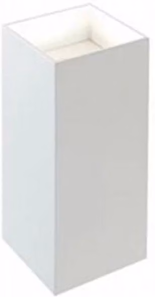 Applique da esterno moderna Sovil Tower in alluminio e vetro bianco con luce LED up/down 3000K