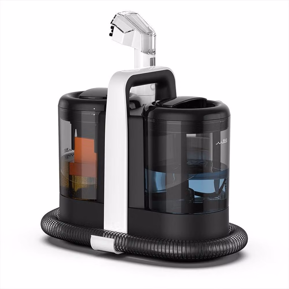 Aspirapolvere – Pulitore per tappeti – Pulitore per tessuti – Adatto per aspirare sia liquidi che solidi – Motore da 600W – Doppio serbatoio per l'acqua