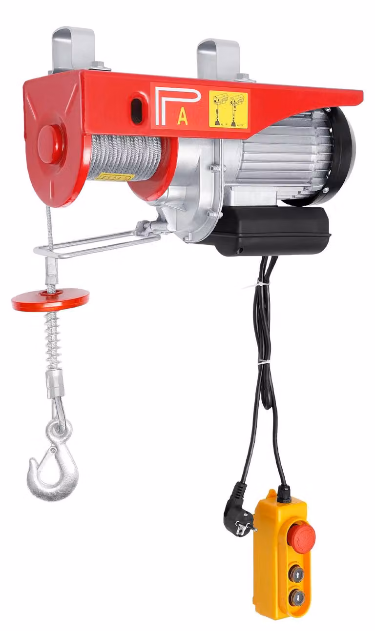 Avvolgicavo elettrici, capacità di carico 800 kg, sistema di frenatura automatico, colore rosso