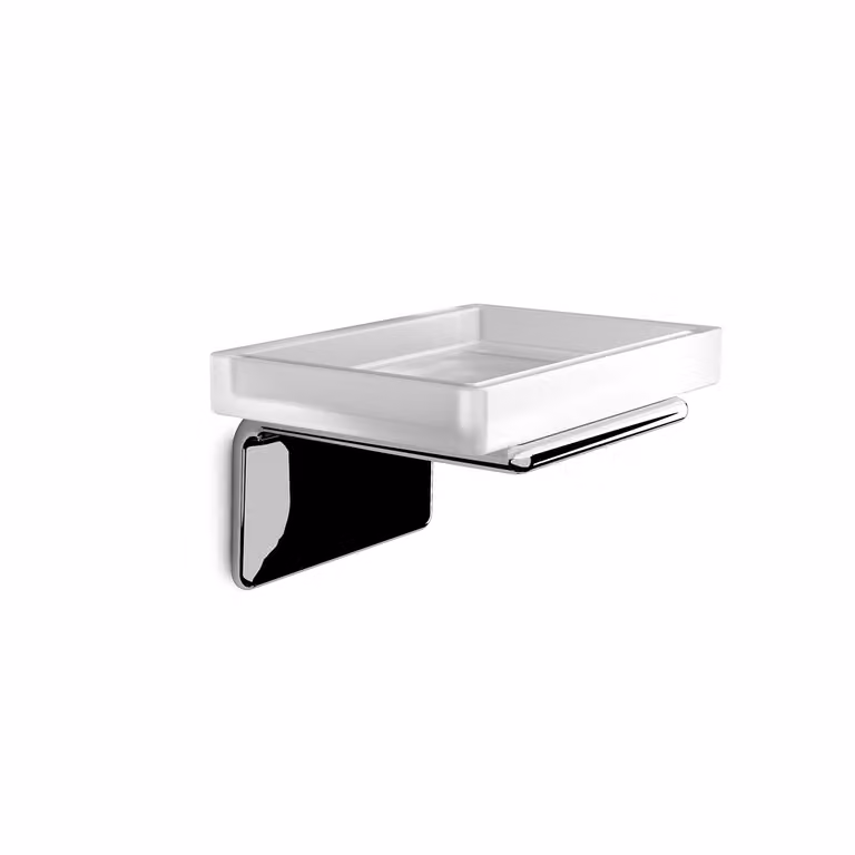 Portasapone da muro in ottone, acciaio inox AISI 304 e Cromall A911 Gedy serie IL GIGLIO Cromato