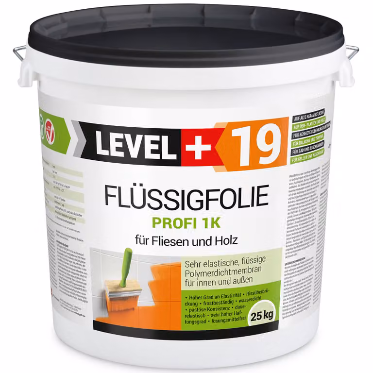Pellicola liquida 25 kg Impermeabilizzazione per balconi su legno, piastrelle, isolamento altamente elastico Level+19