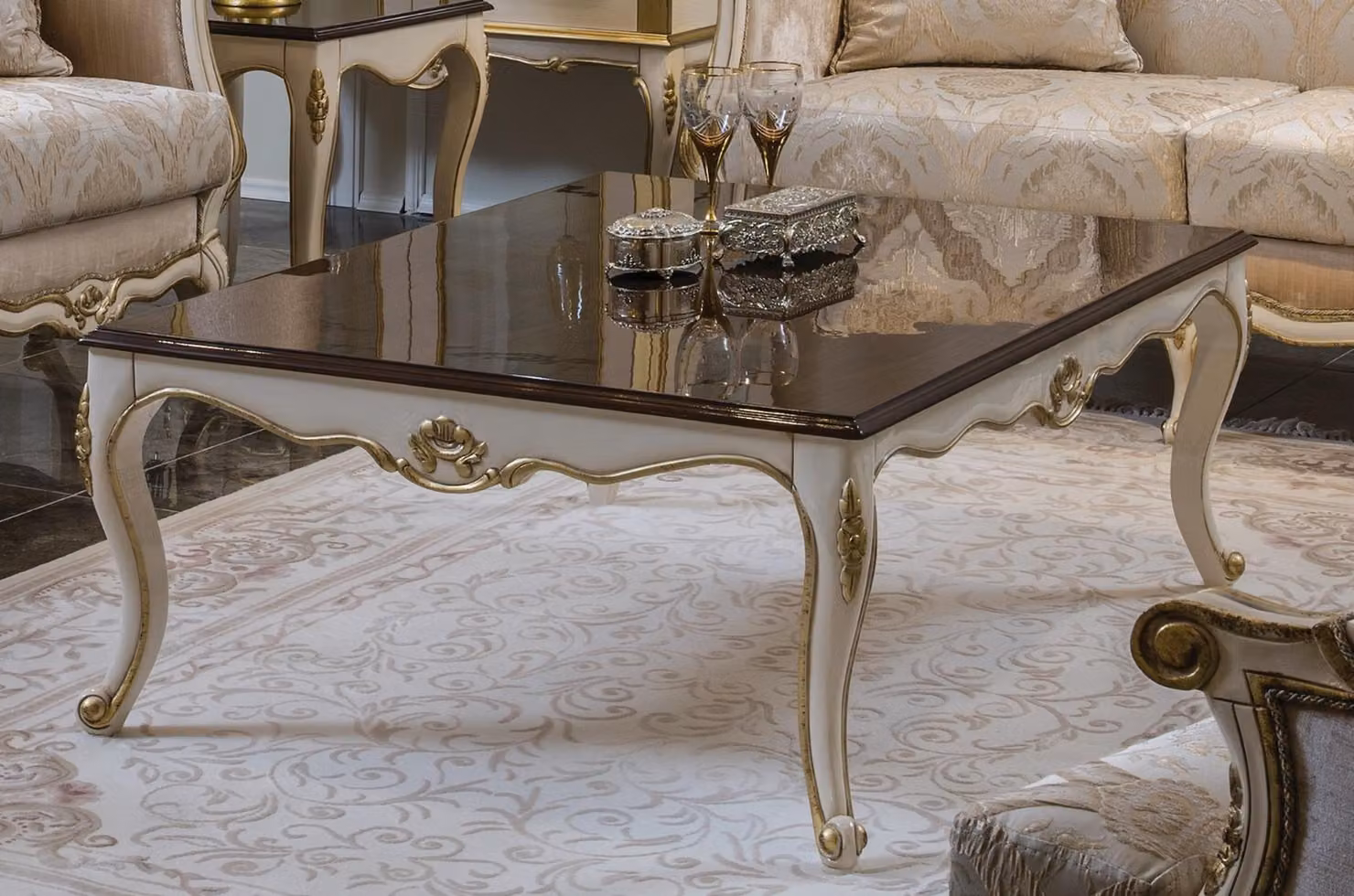 Couchtisch Kaffee Tische Wohnzimmer Massiv Beistell Luxus Couch tisch Design