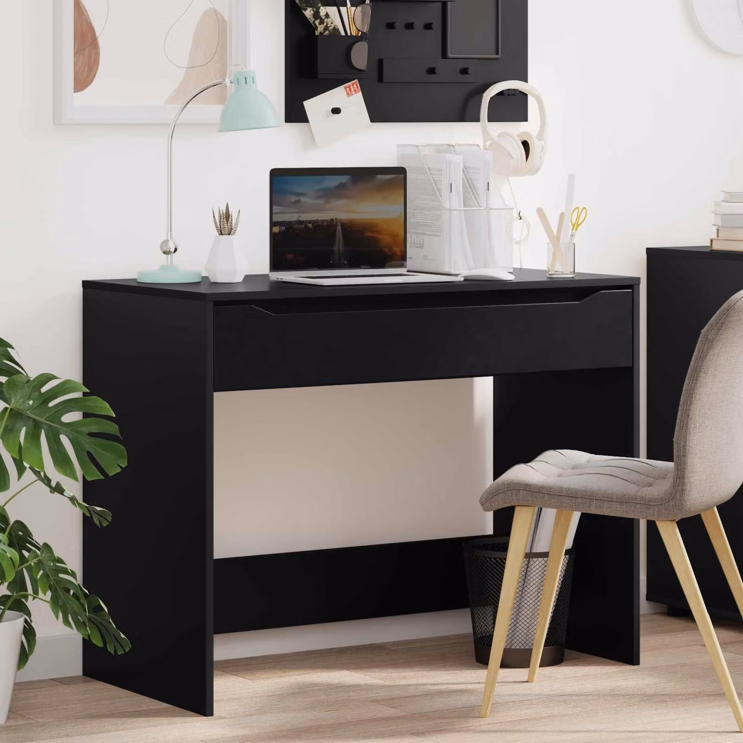 Maison Exclusive - Scrivania nera 100 x 50 x 78 cm Materiale ligneo