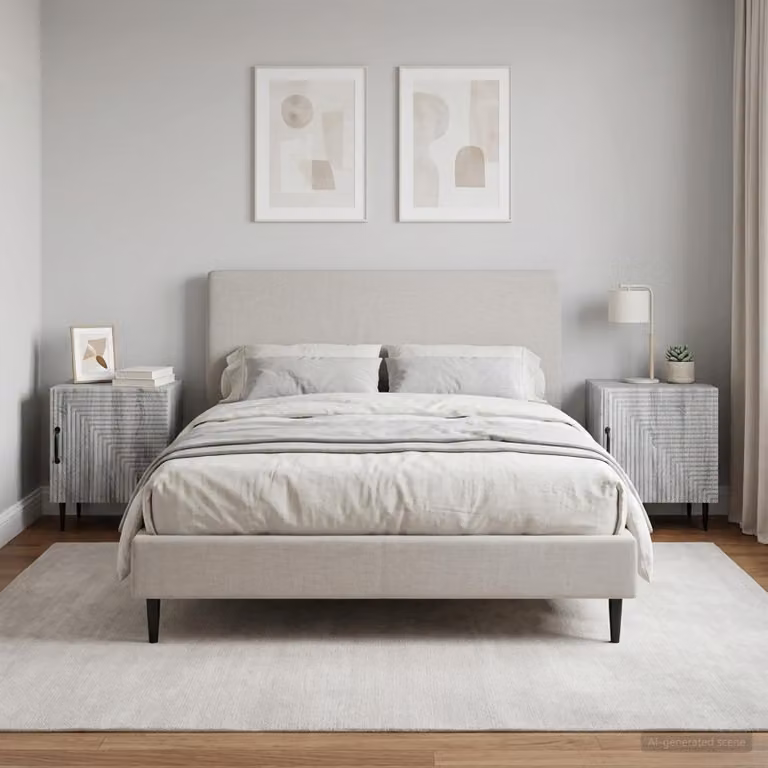 Set di 2 Armadi da Notte vidaXL Moderni in Grigio, L/P/H: 43 x 34,5 x 50 cm