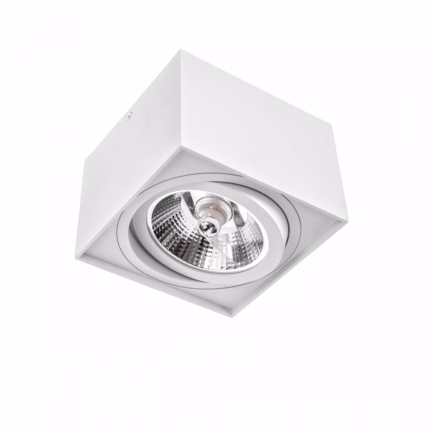 Faretti da soffitto bianchi D-145mm AR111 GU10 orientabili IP20 quadrato