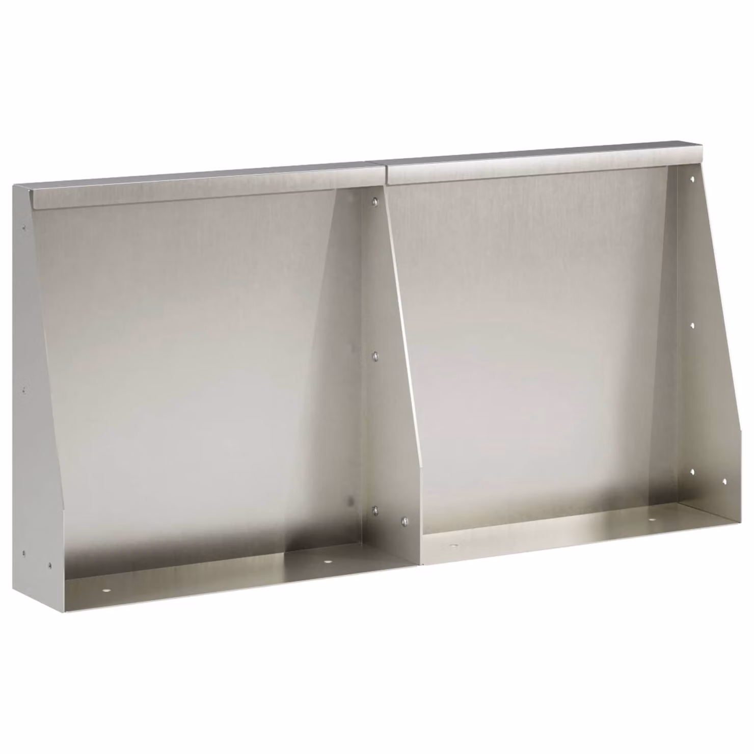 Set di 2 pezzi di aiuole rialzate vidaXL in acciaio inox argento, L: 80 cm, P: 40 cm, H: 30 cm