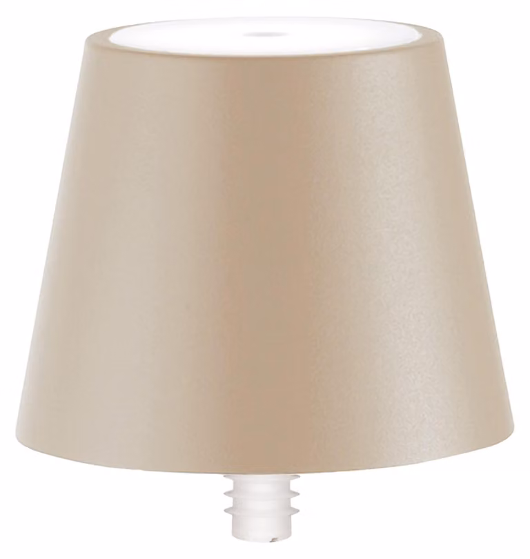 Lampada a led Poldina STOPPER di Zafferano ricaricabile e portatile colore Sabbia con batteria fino a 12 ore