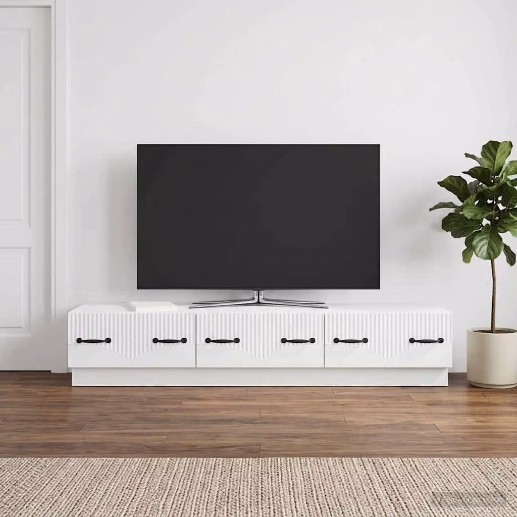 Mobile TV vidaXL Bianco in Legno Ingegnerizzato L: 147 cm, P: 34,5 cm, H: 27 cm
