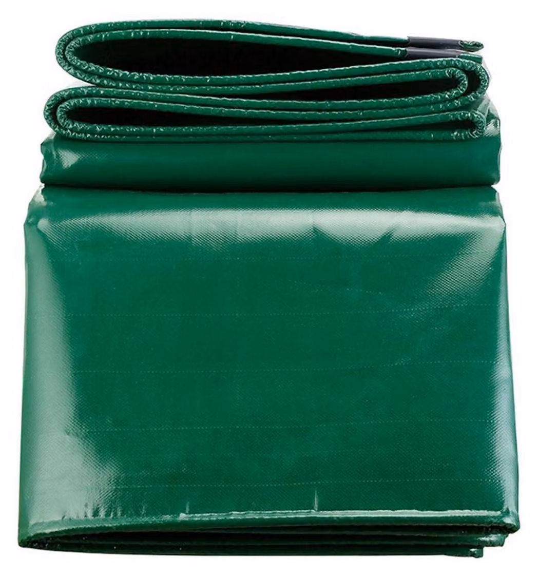 Telo copri carico per camion, tessuto in PVC, dimensioni 2,5 x 2,5 metri, peso 520 g/m², con occhielli e angoli rinforzati, colore verde