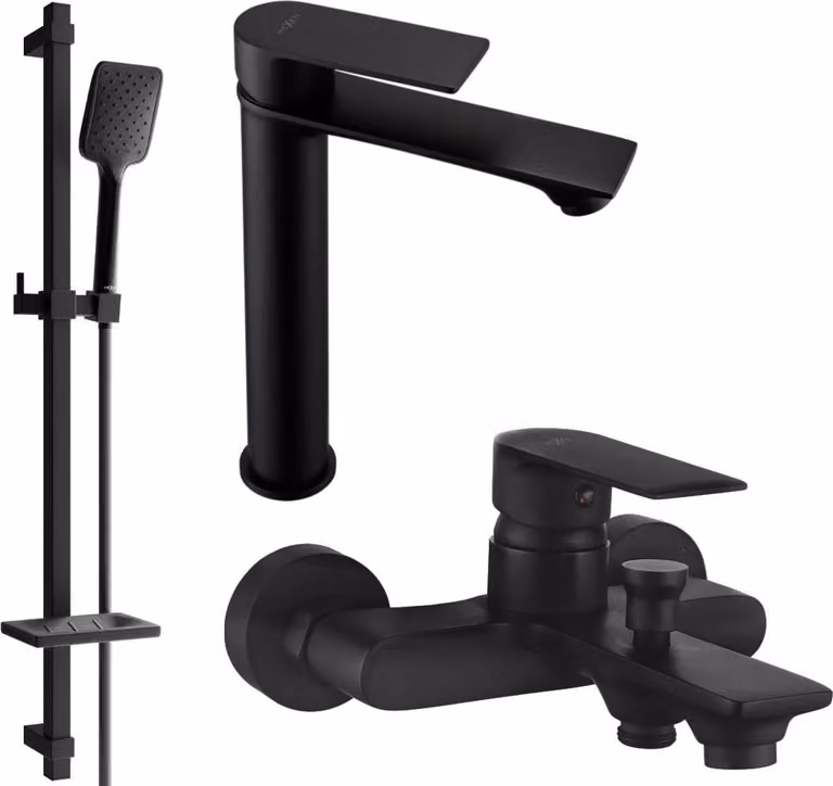 Mexen Royo DQ62 set da bagno, nero - 72213DQ62-70