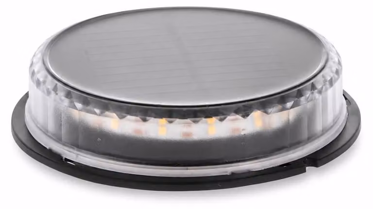 Lampada solare con picchetto da terra, sensore crepuscolare, 2W, luce bianco caldo, impermeabile