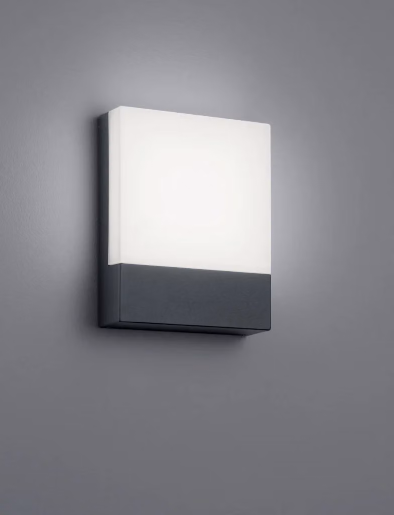 Applique LED da parete esterna Trio Leuchten Pecos GD Trio in alluminio, colore nero, L: 20 cm, H: 16 cm, 6W – 2