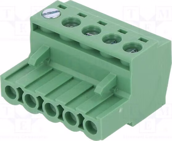 1 x Barra di connessione disattivabile, connettore: 5 pin, 5 mm, diritto, femmina, modello 2EDGKT-5.0-05P-14-1000AH