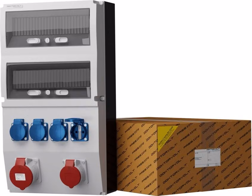 Distributore di potenza eXT 32A 16A 4x230V Distributore di potenza da cantiere Doktorvolt 2322