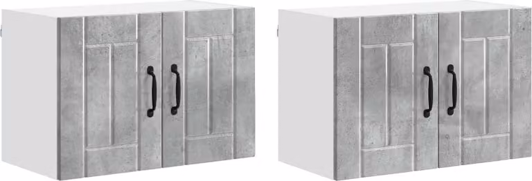 Armadietto a muro LUCCA 2 pcs Grigio Cemento 60 x 31 x 40 cm