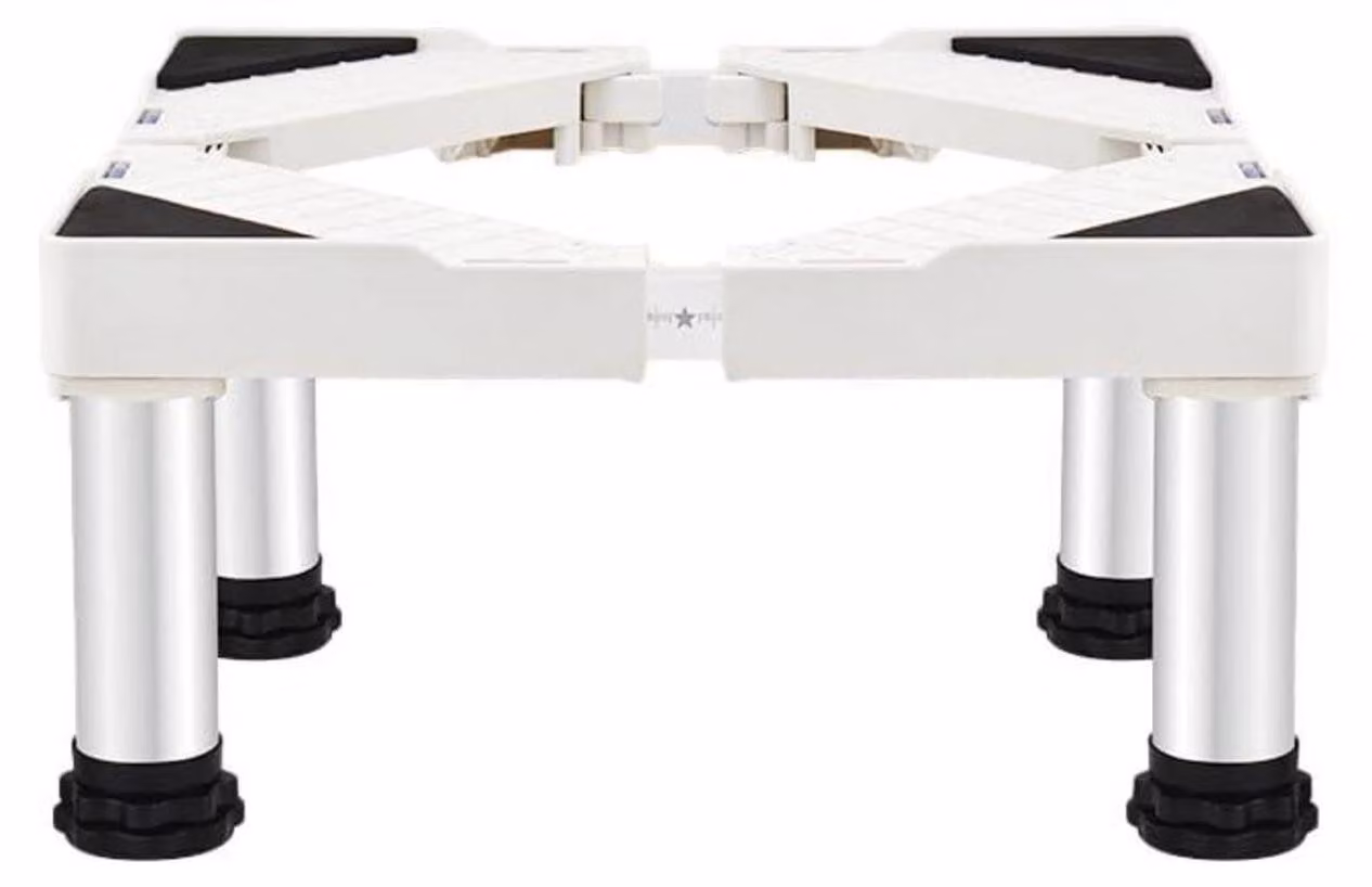 Struttura di supporto per elettrodomestici, regolabile in altezza da 24 a 27 cm, colore bianco, capacità di carico di 300 kg