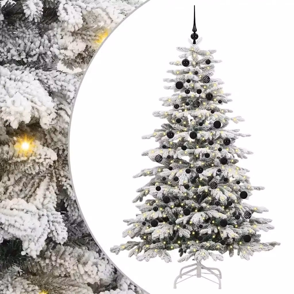 Albero di Natale artificiale bianco con luci LED vidaXL, Altezza: 210 cm – 2