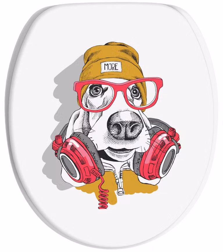 Sedile WC SANILO® con chiusura ammortizzata Cool Dog