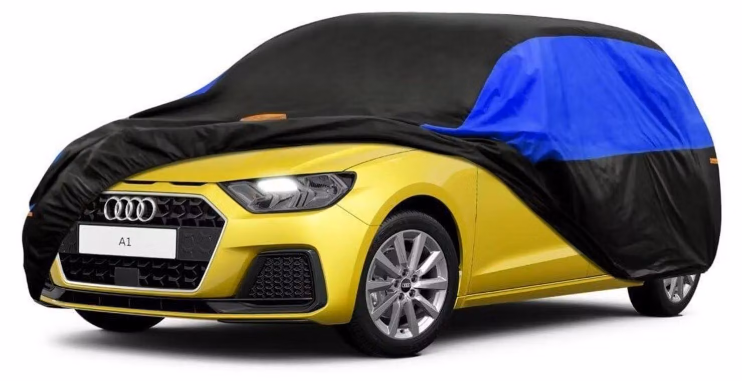 Copertura impermeabile e traspirante per auto, adatta ai modelli Audi A1 (2012-2024), disponibile nei colori nero e blu