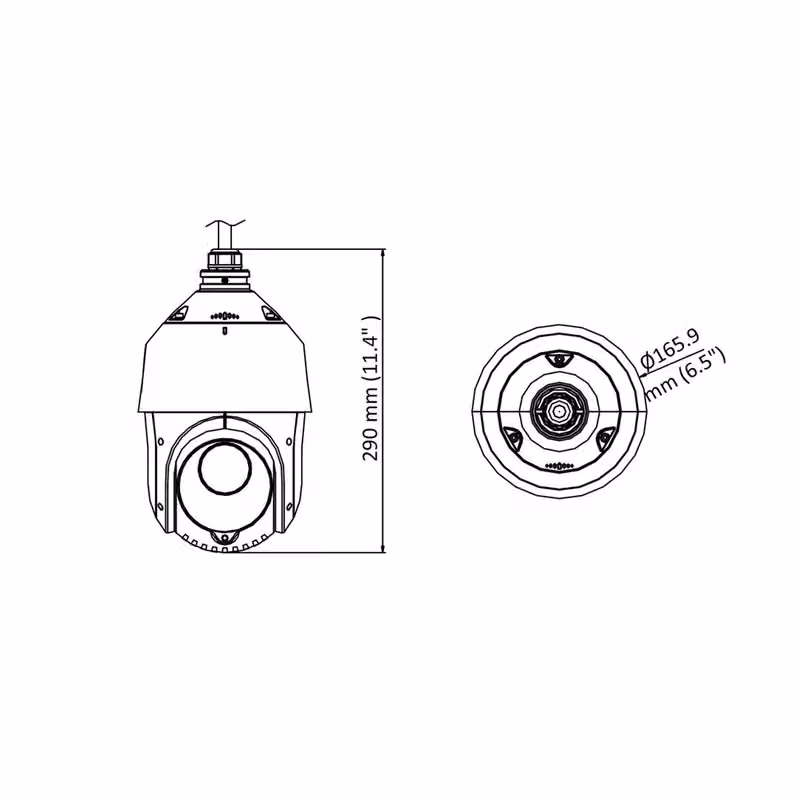 Telecamera PTZ Speed Dome HiWatch HWP-T4225I-D 2MP 1080P con Zoom Ottico 25X Varifocale 4.8-120mm, Colore Bianco, Certificazione IP66 – 2